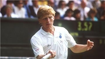 In seinem Wohnzimmer: Boris Becker in Wimbledon.