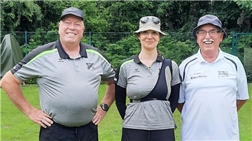 Die Bogenschützen Dirk Ehlers, Nicola Jacofsky und Klaus-Walter Lange