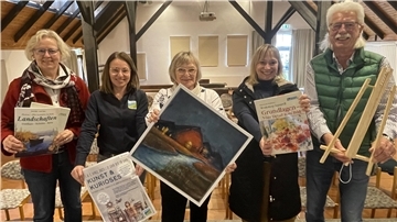 Ina Korter, Melanie Schmidt, Ulrike Schmitt, Tina Krämer und Gerhard Lambertus (von links) freuen sich auf den Markt für Kunst und Kreatives.