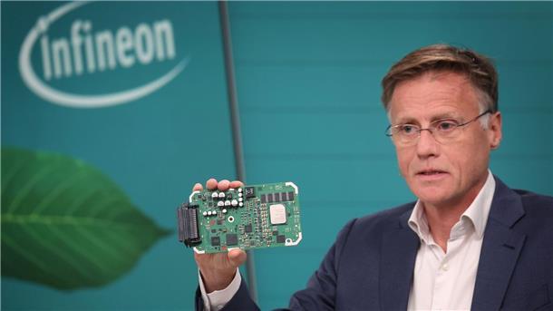 Infineon-Chef Jochen Hanebeck bei der Vorstellung der Geschäftszahlen in München.