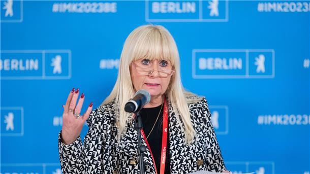 Iris Spranger (SPD), Innensenatorin in Berlin, bei der Innenministerkonferenz (IMK).