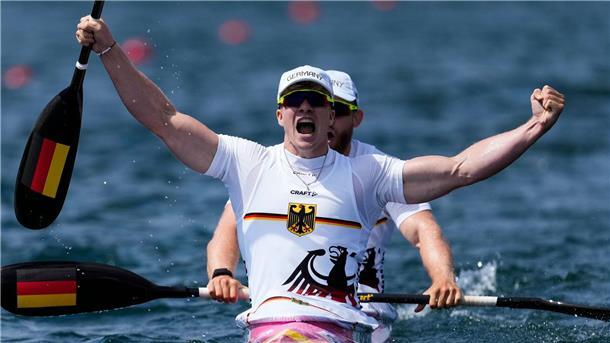 Jacob Schopf (vorn) und Max Lemke kämpfen im A-Finale bei der WM in Mailand um Gold. (Archivbild)