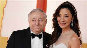Jean Todt und Michelle Yeoh bei der Oscar-Verleihung 2023.