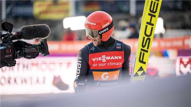 Genug geflucht: Eisenbichlers Flug in die Freiheit Jubel in Vikersund: Auf den großen Flugschanzen fühlte sich Eisenbichler besonders wohl.