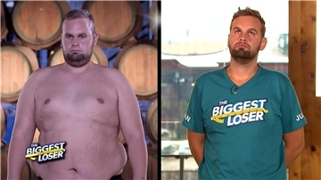 Julian Meyer zu Beginn und am Ende der Teilnahme bei „The Biggest Loser“.