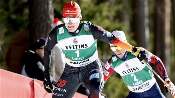 Tag eins nach Riiber: Kombinierer auf Plätzen drei und vier Julian Schmid belegt Rang drei.