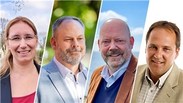 Kämpfen um das Bürgermeisteramt: Patricia Gerhardt (SPD), Jörg-Andreas Sagemühl (CDU), Frank Chrzanowski (parteilos) und Harald Schade (Bürgerfraktion Nordholz).