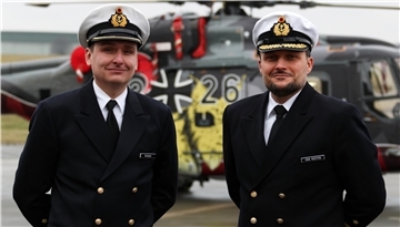 Kapitänleutnant Konstantin Rudolph und Korvettenkapitän Erik von Rüsten