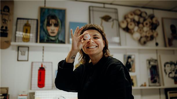 Katrin Lazaruk stellt auf der Artspace in Bremerhaven aus.