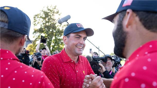 Keegan Bradley holte den entscheidenden Punkt für die US-Golfer.