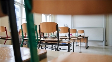 Kein Unterricht in diesem Klassenzimmer: Hier eine Aufnahme aus dem Januar 2021.