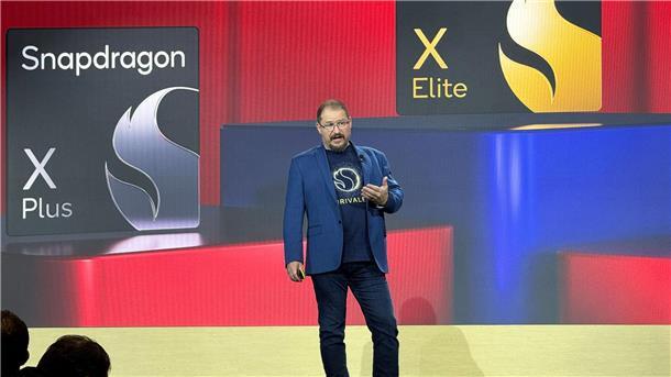 Qualcomm legt im Wettstreit mit Intel und Apple nach KI-Laptops mit dem Chipsystem Snapdragon X Plus sollen weniger als 1.000 Euro kosten, verspricht Qualcomm-CEO Cristiano Amon.