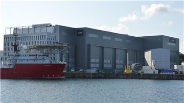 Das Werk von TKMS an der Kieler Förde.