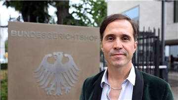 Kläger Martin Kilger vor dem Bundesgerichtshof in Karlsruhe