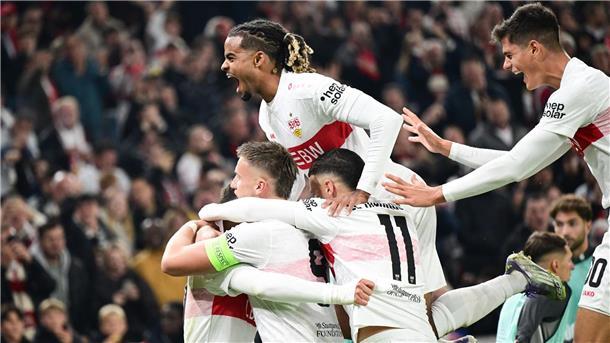 Dank Neuzugängen: VfB gelingt Europa-League-Start gegen Vigo Kollektiver Jubel: Der VfB freut sich über das 1:0 gegen Vigo.
