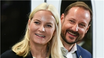 Kronprinzessin Mette-Marit und Kronprinz Haakon 2019 in Berlin.