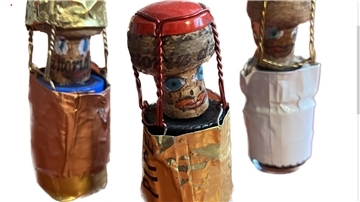 Kunst aus Sektkorken.