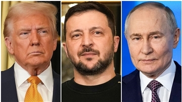 Kurz vor dem Treffen von US-Präsident Trump und dem russischen Staatschef Putin in Alaska zum Ukraine-Krieg drängt der ukrainische Präsident Selenskyj auf eine Beteiligung Kiews gedrängt. (Archivbild)