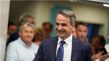 Kyriakos Mitsotakis ist Vorsitzender der konservativen Partei Nea Dimokratia.