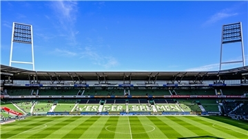 Das Weserstadion in Bremen von Innen.