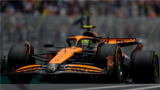 Erste Startreihe für Verfolger Norris - Verstappen dahinter Lando Norris fährt auf Startplatz zwei.