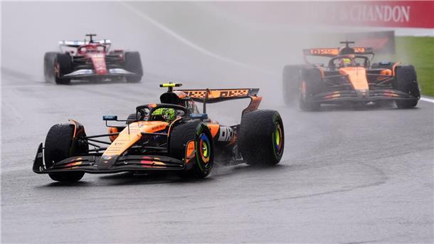Wieder XXL-Wartezeit in Spa: Piastri siegt nach Regenchaos Lando Norris führte nur kurz vor Oscar Piastri.