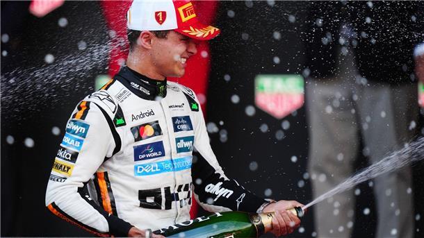 Lando Norris: Zwischen WM-Traum und Social-Media-Flucht Lando Norris kann endlich wieder feiern.