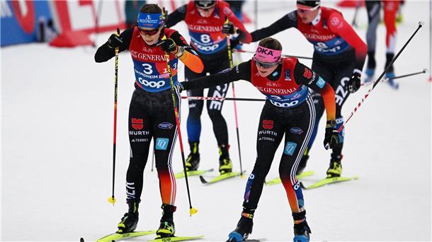 Hennig und Gimmler ohne Medaille bei „Lotterie“ im Langlauf Laura Gimmler (r.) ist nicht in Topform.