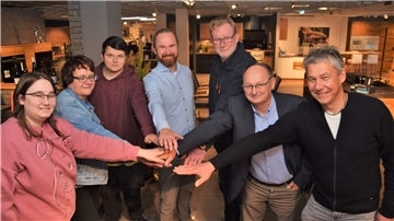 Legen bei der Azubi-Börse alle Hand an (von links): Elena Glatzel, Sandra Vollbrecht, Jan-Niklas Hesse, Hendrik Lenz, Andreas Windhorst, Heinz May und Kay Schiwy. 