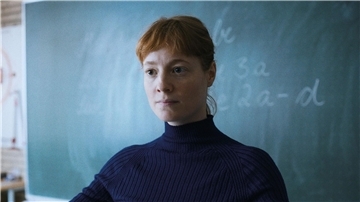 Leonie Benesch in einer Szene des Films „Das Lehrerzimmer“. Der Film ist siebenmal für den Deutschen Filmpreis nominiert.
