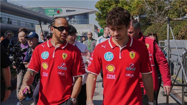 Schon wieder Alarmstufe rot: Formel-1-Notfall Ferrari Lewis Hamilton und Charles Leclerc verließen China ohne WM-Punkte.