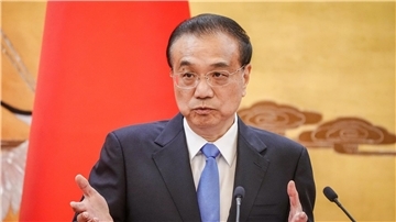 Li Keqiang, damals Ministerpräsident der Volksrepublik China, bei einer Pressekonferenz am 04.11.2022 in Peking.