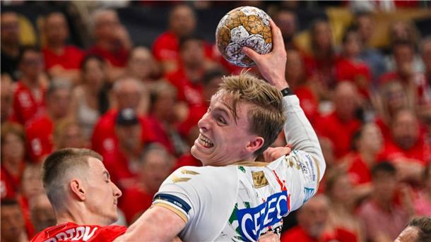 Champions League: SC Magdeburg trifft auf Barcelona Magdeburgs Gisli Kristjansson im Viertelfinal-Rückspiel in Veszprém.