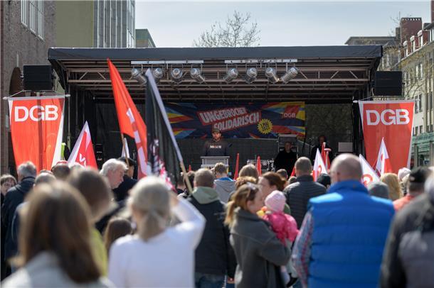Mai-Kundgebung in Bremerhaven.