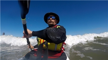 Marcus Schöttler unternimmt mit gleichgesinnten Paddlern Touren bis in die Nordsee hinaus.