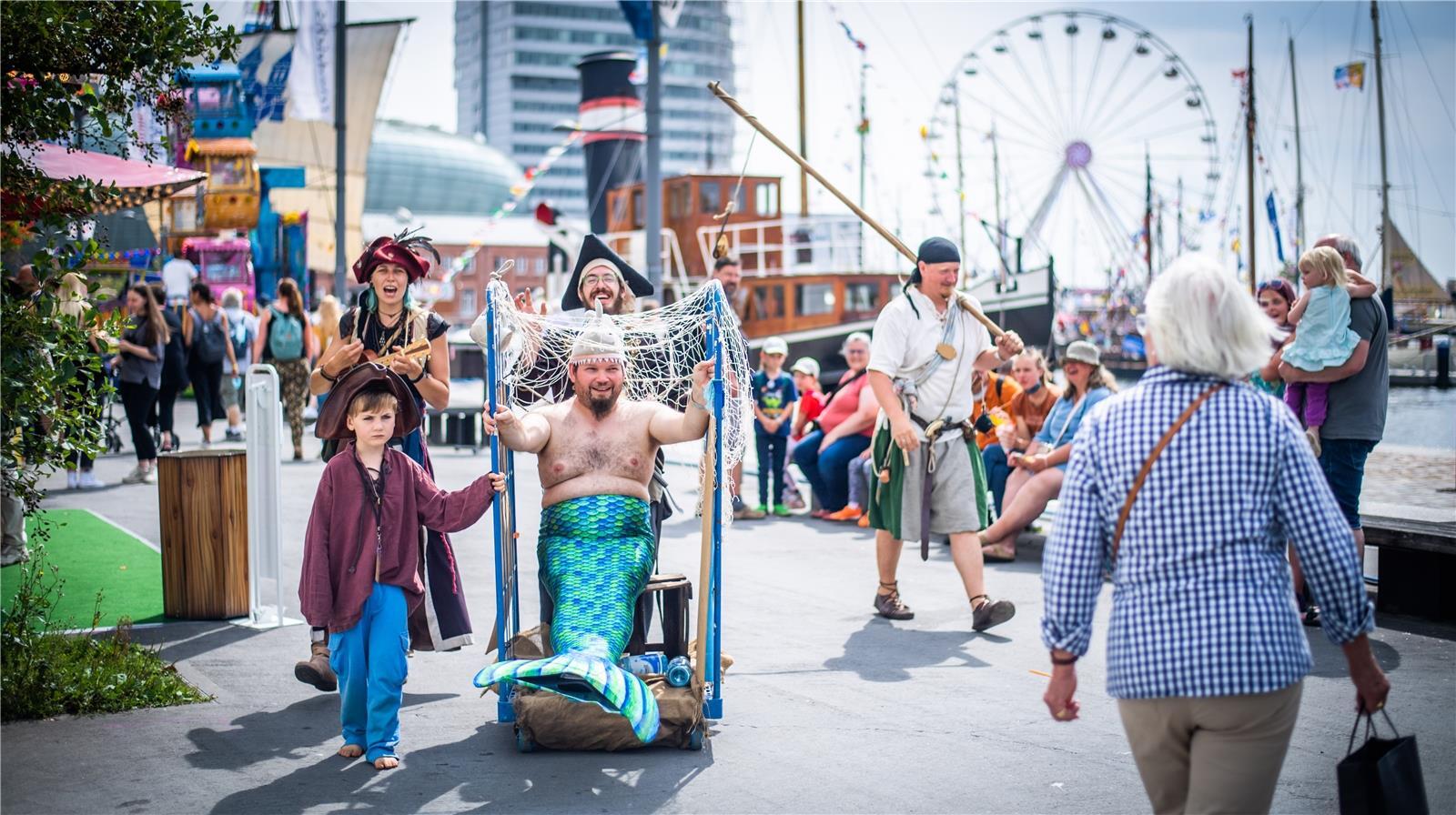 Maritime Tage in Bremerhaven 2021: Auf dem Festgelände war ordentlich was los.