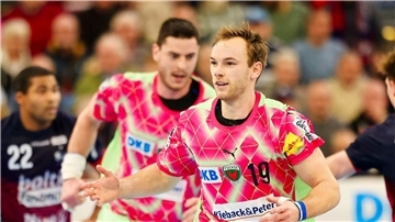 Mathias Gidsel war gegen Gummersbach bester Schütze der Füchse.