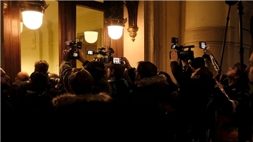 Medienrummel vor dem Justizpalast in Brüssel.