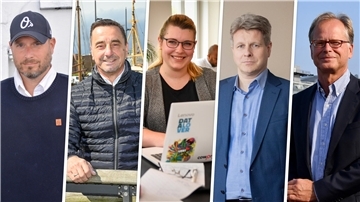Mit dabei bei der Diskussion (v l.): Stefan Kruecken, Michael Gerber, Lea Zerbst, Piet Rothe und Jörg Schulz.