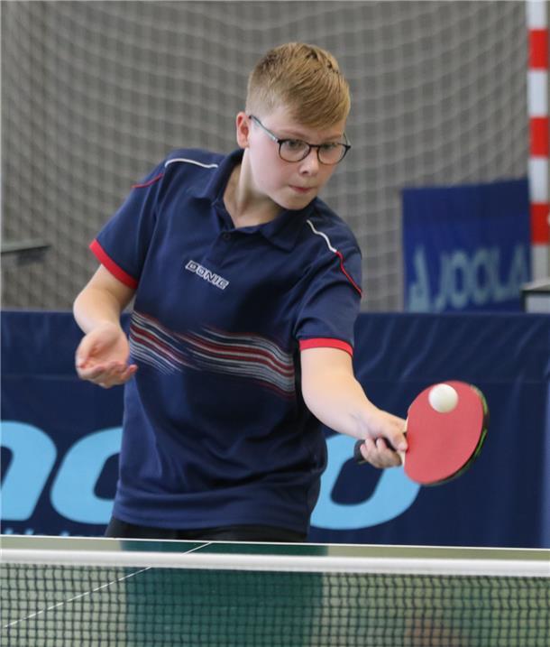 Daniel Schildt vom Elsflether TB in der Tischtennis-Bezirksliga der Jungen 19