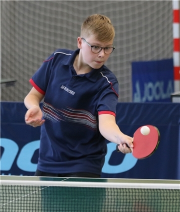 Daniel Schildt vom Elsflether TB in der Tischtennis-Bezirksliga der Jungen 19