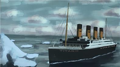 Mit diesem Bild wird Lilo Barghorn das Restaurant zum Titanic-Dinner dekorieren.