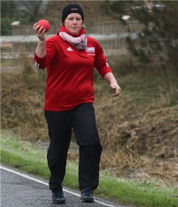 Jenny Meyer vom KBV Reitland in der Boßel-Landesliga