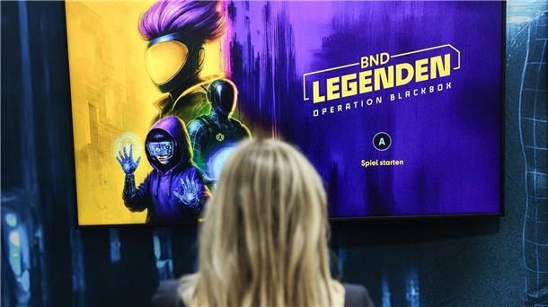 Spion spielen und dann Spion werden: BND setzt auf Gaming Mit knalligen Farben möchte der BND die Aufmerksamkeit auf das eigene Game lenken.