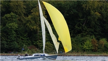 Das Segelschiff Lucky Strike" des Brakers Max Engelke
