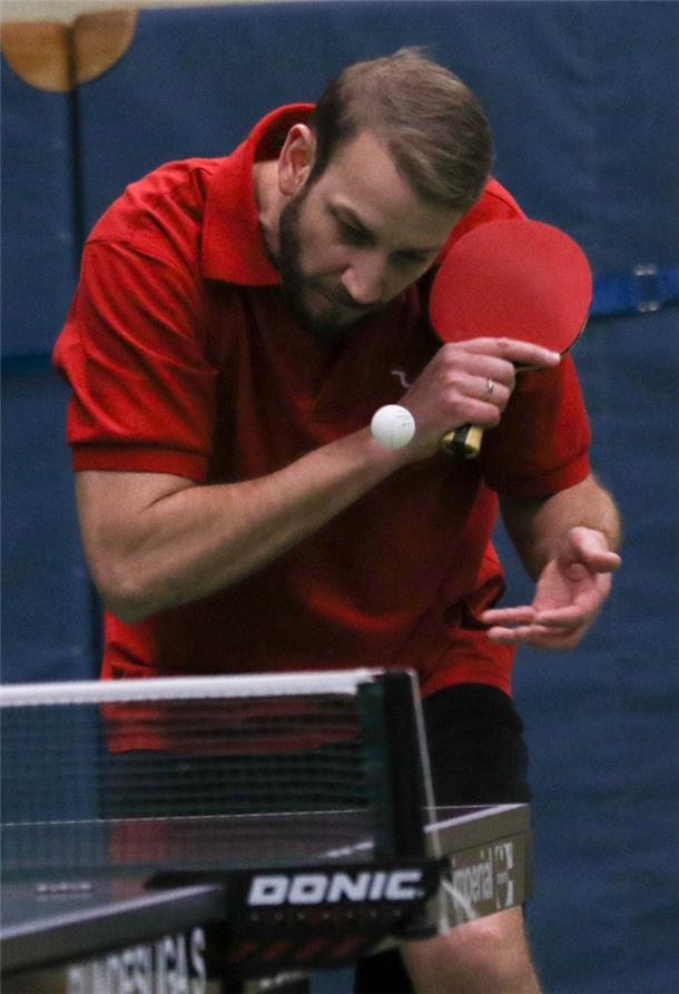 Mathias Büsing vom Blexer TB in der Tischtennis-Kreisliga
