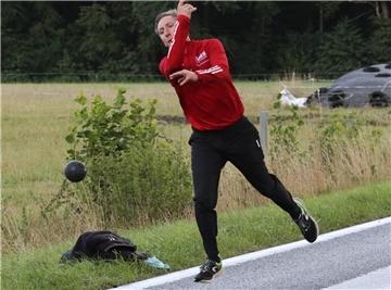 Thilo Eymers vom KBV Reitland in der Boßel-Landesliga