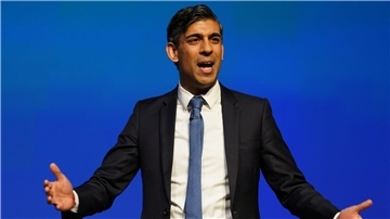 „Mit unseren neuen Gesetzen werden wir zugunsten der Mehrheit gegen die Minderheit durchgreifen“: der britische Premier Rishi Sunak.