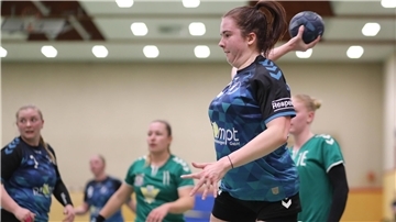 Die Frauenmannschaft der HSG Unterweser beim Handball-Landesligaspiel
