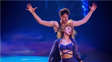 Model Anna Ermakova und Tänzer Valentin Lusin in der RTL-Tanzshow „Let’s Dance“.